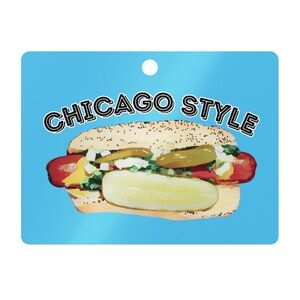 Chicago Hot Dog and El Train Ornament Double Sided Metal Christmas Ornament